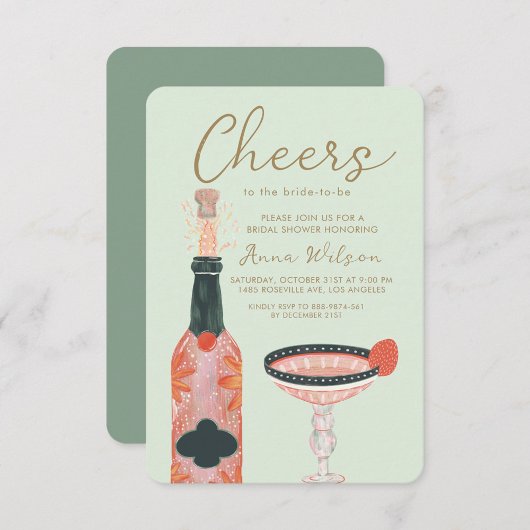 Brunch de mariée Campagne Blush Invitation