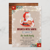 Brunch de Noël avec invitation Père Noël (Devant / Derrière)