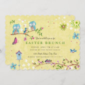Brunch de Pâques | Carte Invitations (Devant / Derrière)