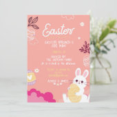 brunch de Pâques, chasse aux oeufs Invitation (Debout devant)