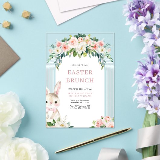 Brunch de Pâques Invitation Acrylique (Insitu (Mariage))