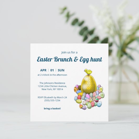 Brunch de Pâques & Invitation chasse aux oeufs (Debout devant)
