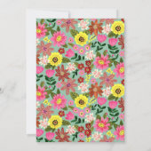 Brunch de Pâques invitation lapin floral (Dos)