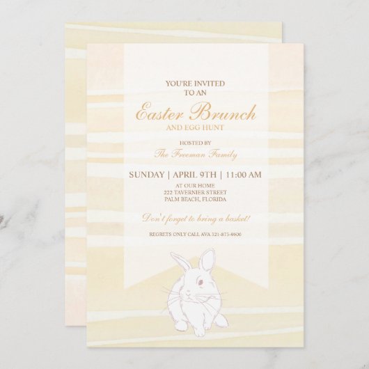 Brunch de Pâques Neutre et Invitation à la chasse (Devant / Derrière)