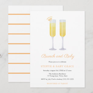 Brunch en Baby Mimosas Douche of Sip & See Kaart