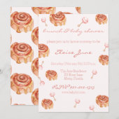 Brunch en Baby shower Meisje Kaart (Voorkant / Achterkant)