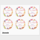 Brunch en bobly patisserie pancake bedankt ronde sticker (Vel)