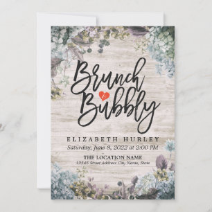 Brunch en brabbel Vrijgezellenfeest Floral & Rusti Kaart