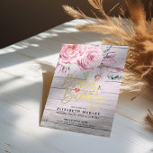 Brunch en brabbel Vrijgezellenfeest Floral Rustic  Kaart