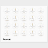 Brunch en Bruisend Champagne Bedankje Favor Ronde Sticker (Vel)