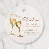 Brunch en Bruisend Champagne Bruiloft Feest Bedankjes Labels (Voorkant)