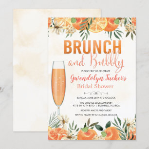 Brunch en bubbels bruiloft uitnodiging