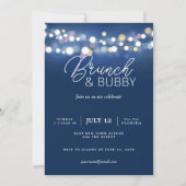 brunch en bubbels kerst nieuwjaar blush roze kaart (Voorkant)