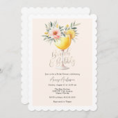 Brunch en Bubble Bridal Shower Invitation Kaart (Voorkant / Achterkant)