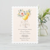 Brunch en Bubble Bridal Shower Invitation Kaart (Staand voorkant)
