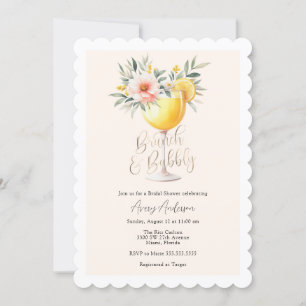 Brunch en Bubble Bridal Shower Invitation Kaart