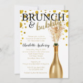 Brunch en Bubble Bridal Shower Invitation Kaart (Voorkant)