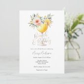 Brunch en Bubble Bridal Shower Invitation Kaart (Staand voorkant)
