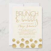 Brunch en Bubble Bridal Shower Invitation Kaart (Voorkant)