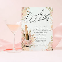 Brunch en Bubble Bridal Shower Invitation