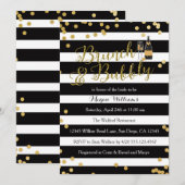 Brunch en Bubble Bridal Shower Invitation Kaart (Voorkant / Achterkant)