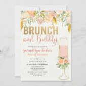 Brunch en Bubble Bridal Shower Invitation Kaart (Voorkant)