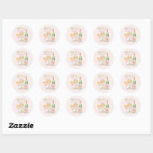 Brunch en Bubble | Champagne en Drip Cake II Ronde Sticker (Vel)