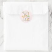 Brunch en Bubble | Champagne en Drip Cake II Ronde Sticker (Tas)