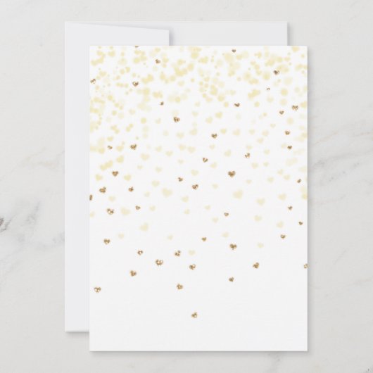 Brunch en Bubble champagne glass glitter Gold Inv Kaart (Achterkant)