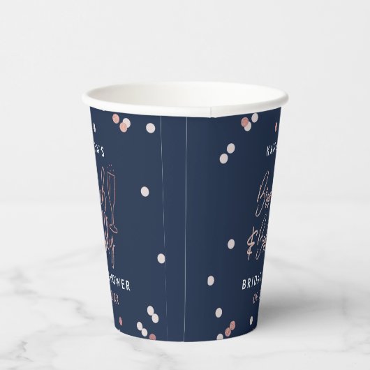 Brunch en Bubble Confetti Vrijgezellenfeest Papieren Bekers (Rechts)