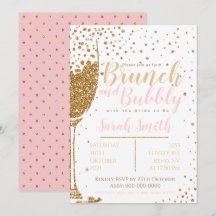 Brunch en Bubble gold glitter met stippellijnen te