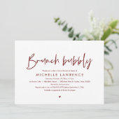 Brunch en Bubble, modern Casual Vrijgezellenfeest Kaart (Staand voorkant)