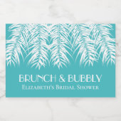 Brunch en Bubble Turquoise Mini Sparkling Wijnetiket (Enkel label)