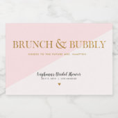 Brunch en Bubble Verloving Bachelorette Mini Sparkling Wijnetiket (Enkel label)