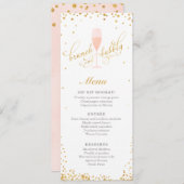 Brunch en Bubble Verloving | Shower Menu (Voorkant / Achterkant)