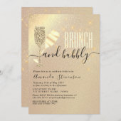 Brunch en Bubble Vrijgezellenfeest Kaart (Voorkant / Achterkant)