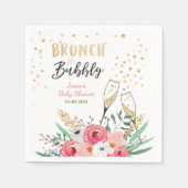 Brunch en Bubble Vrijgezellenfeest Paper Napkins P Servet (Voorkant)
