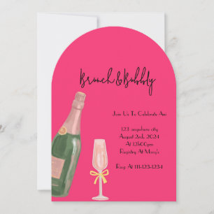 BRUNCH EN BUBBLY BRUIDSDOUCHE UITNODIGING