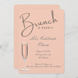 BRUNCH EN BUBBLY BRUIDSDOUCHE UITNODIGING