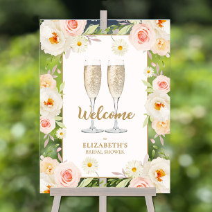 Brunch en Bubbly Floral Vrijgezellenfeest Welkom Acryl Bord