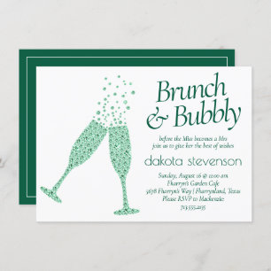 Brunch en Bubbly   Opvallende groene champagne Kaart