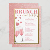 BRUNCH EN BUBBLY | ROOS GOLD CHAMPAGNE KAART (Voorkant / Achterkant)