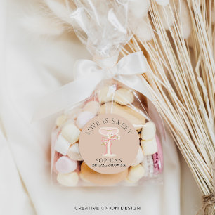 Brunch en Mousserende Champagne Bruidsfeest Bruids Ronde Sticker