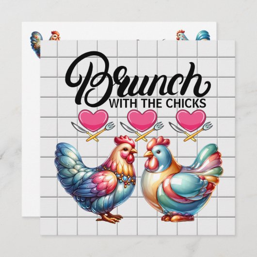 Brunch, enz. Uitnodiging (Voorkant / Achterkant)