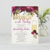 Brunch et Baby shower Bubbly Invitation (Debout devant)