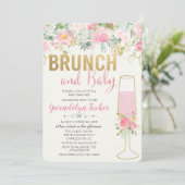 Brunch et Baby shower Bubbly Invitation (Debout devant)