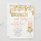 Brunch et Baby shower Bubbly Invitation (Devant)