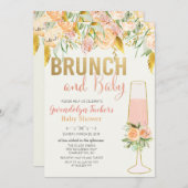 Brunch et Baby shower Bubbly Invitation (Devant / Derrière)