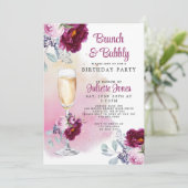 Brunch Et Bubbly Anniversaire Invitation (Debout devant)