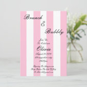 BRUNCH ET BUBBLY BRIDAL DOUCHE INVITATION ROSE (Debout devant)